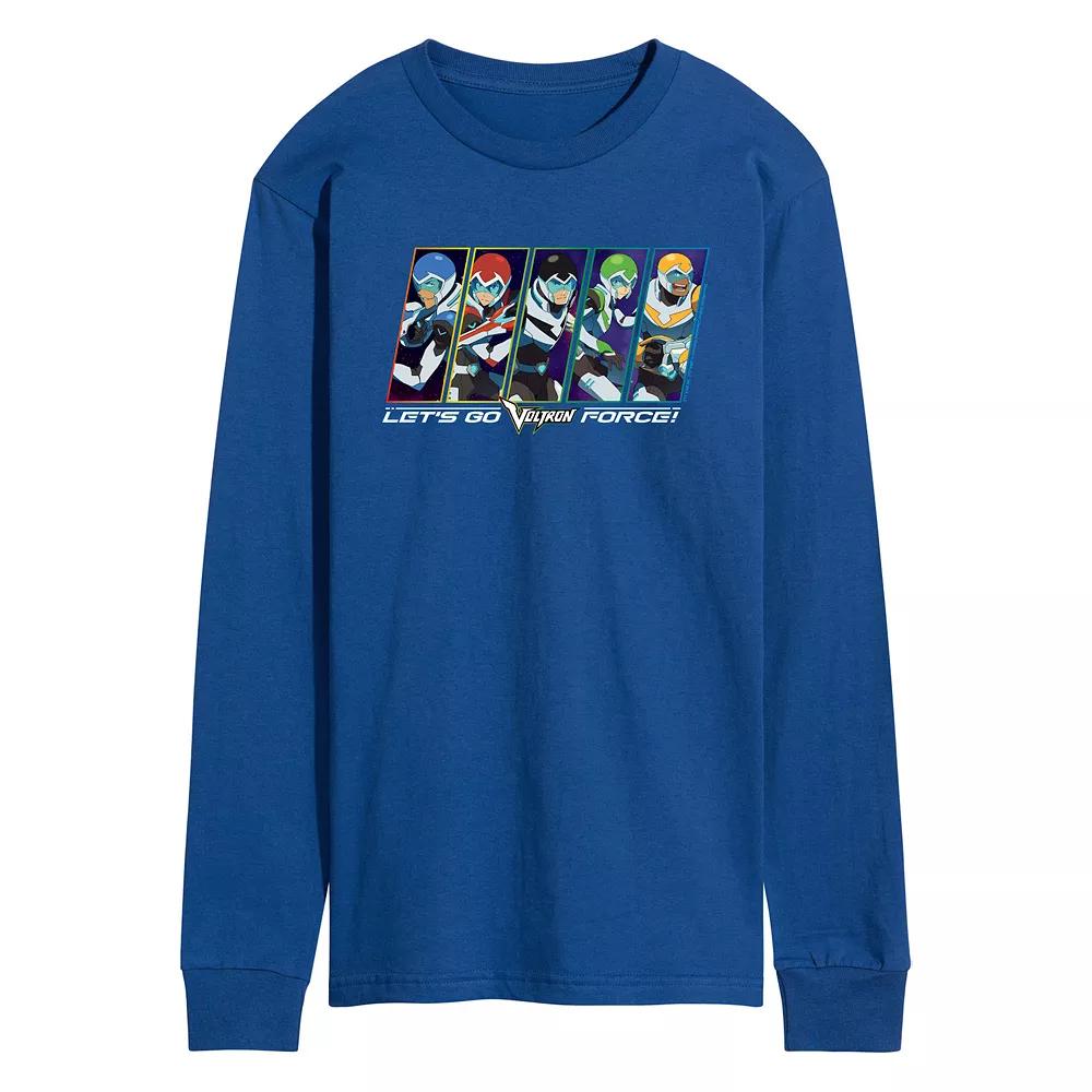 Men's Voltron Lets Go Voltron Force Long Sleeve Graphic Tee,  Product Image