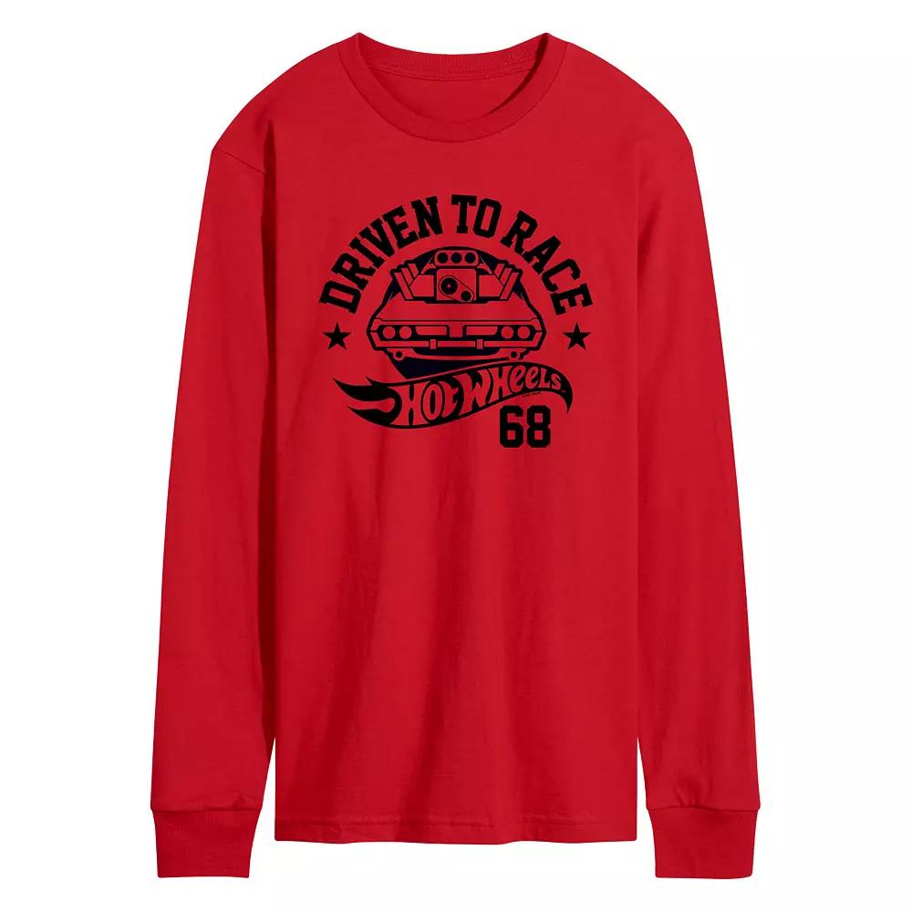 Men's Hot Wheels Driven To Race Long Sleeve Graphic Tee,  Product Image