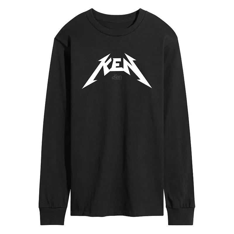 Men's Barbie™ The Movie Ken Rock Logo Long Sleeve Graphic Tee,  Product Image