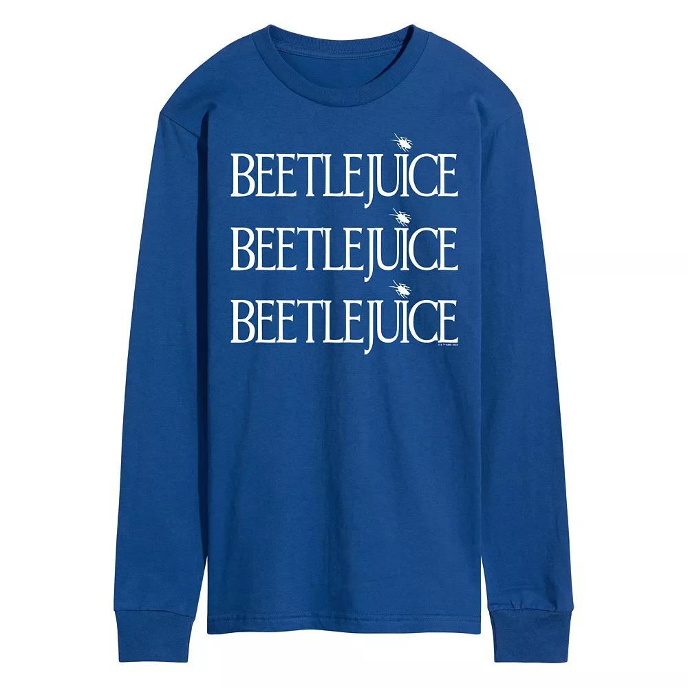 Men's Beetlejuice Stacked Long Sleeve Tee,  Product Image
