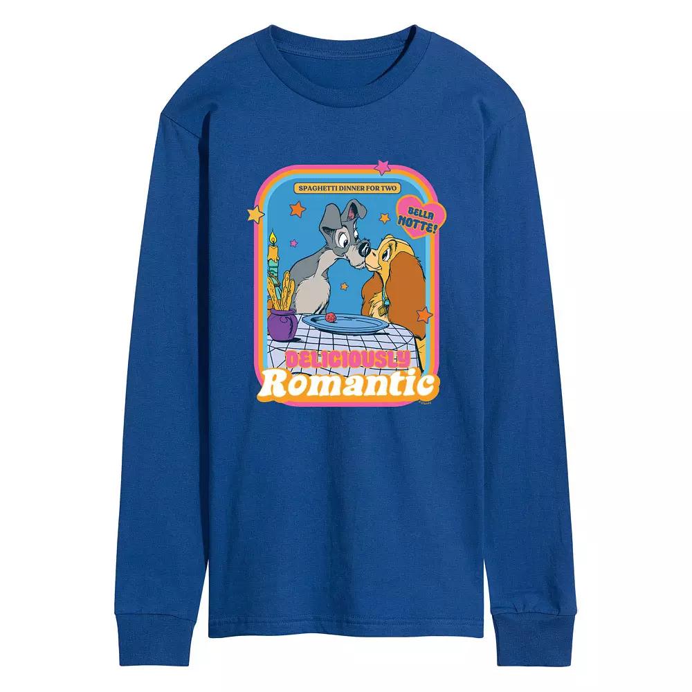Disney's Lady and the Tramp Men's Romantic Long Sleeve Graphic Tee,  Product Image