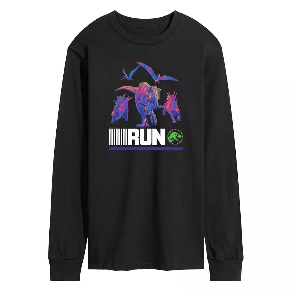 Men's Jurassic World run Infared Dinos Long Sleeve,  Product Image