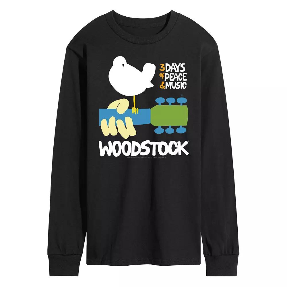 Men's Woodstock Poster Long Sleeve Graphic Tee,  Product Image