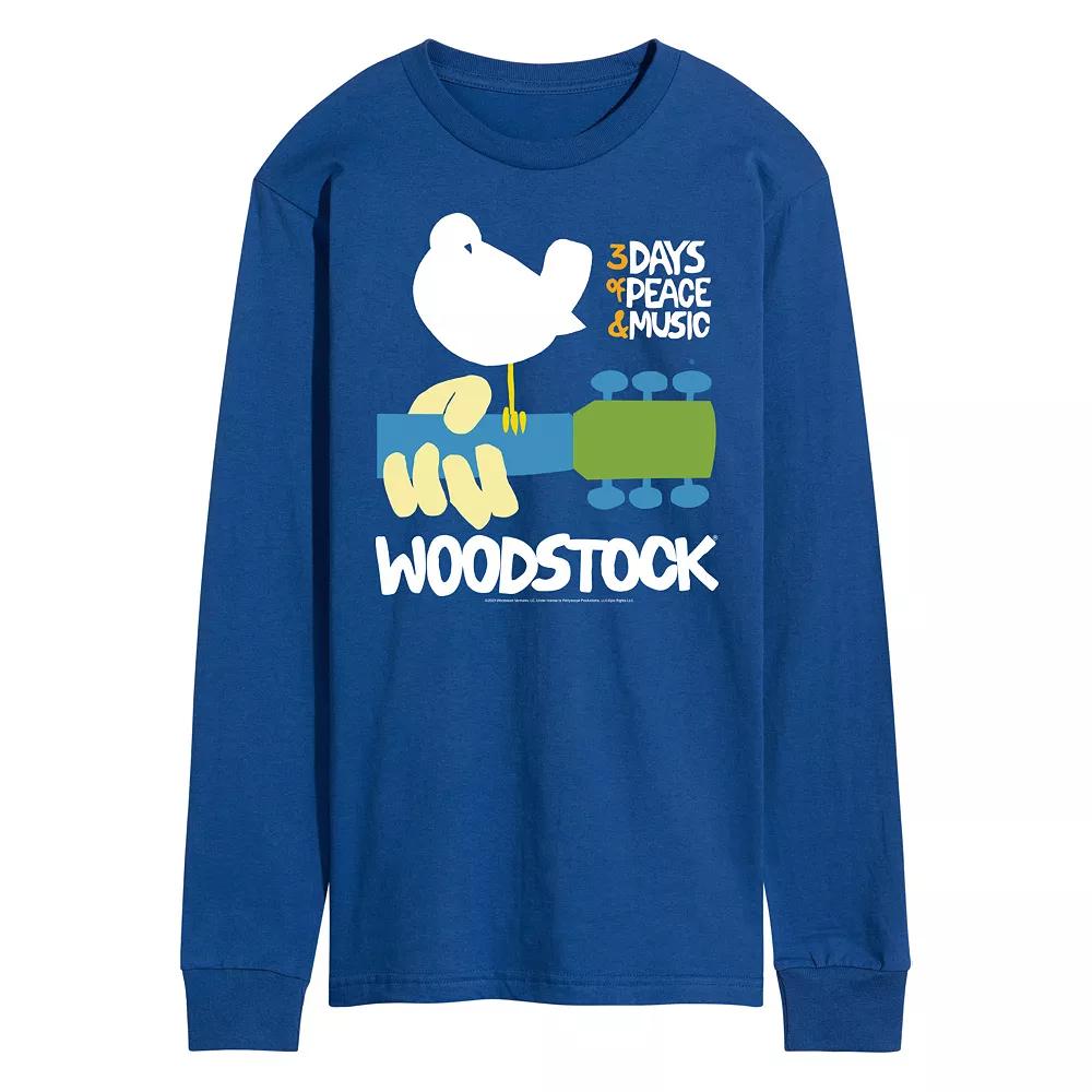 Men's Woodstock Poster Long Sleeve Graphic Tee,  Product Image