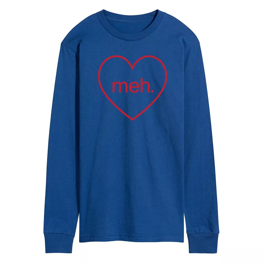 Men's Meh Heart Long Sleeve Tee,  Product Image