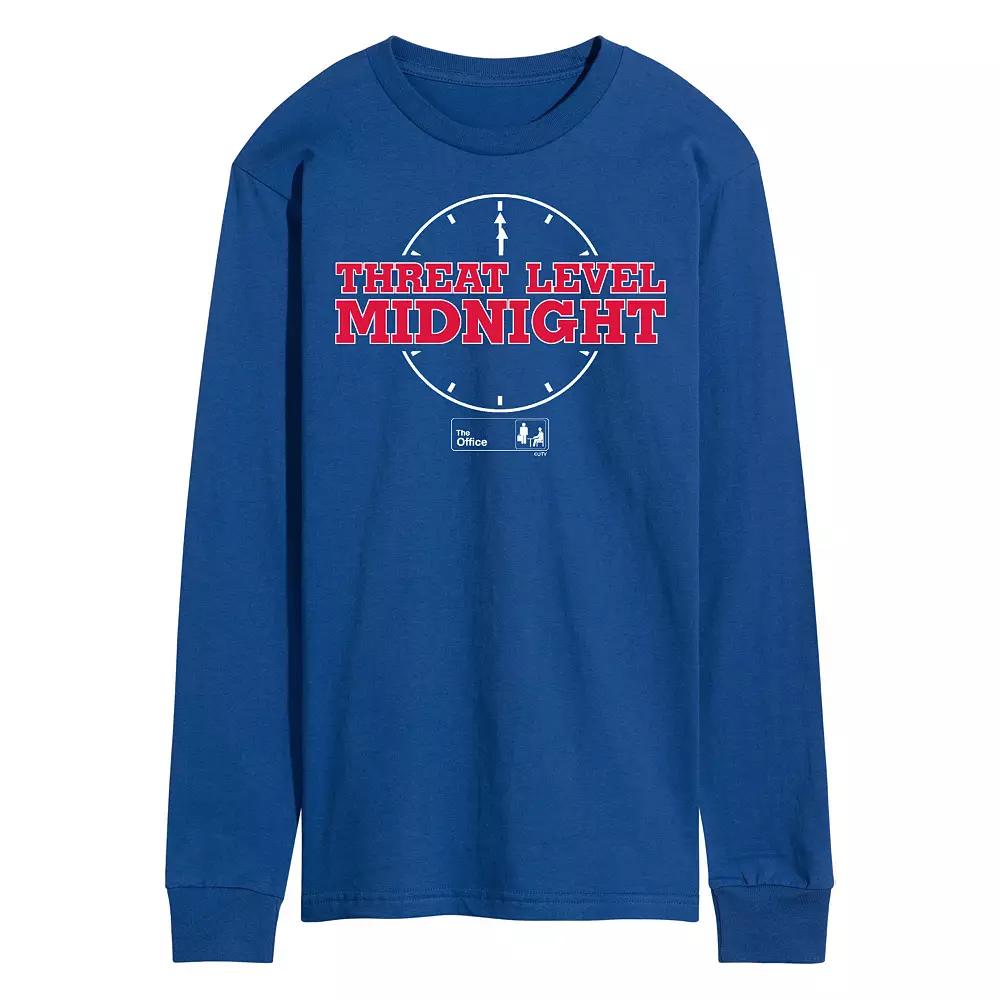Men's The Office Threat Level Midnight Long Sleeve Tee,  Product Image