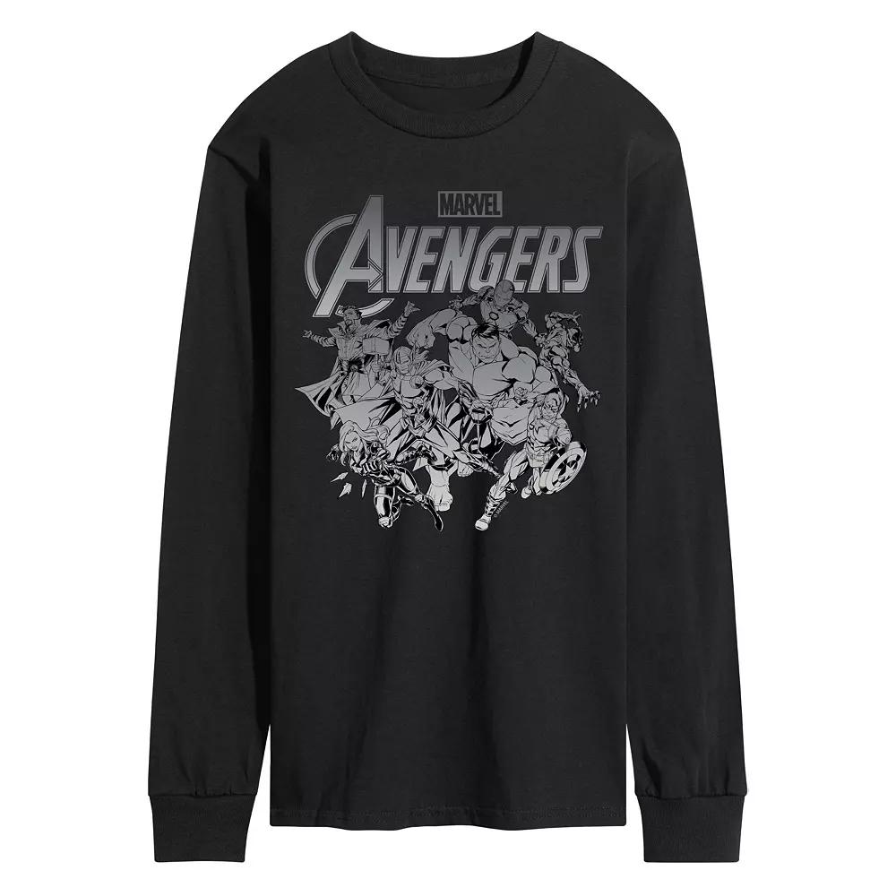 Men's Marvel Avengers Group Logo Long Sleeve Graphic Tee,  Product Image