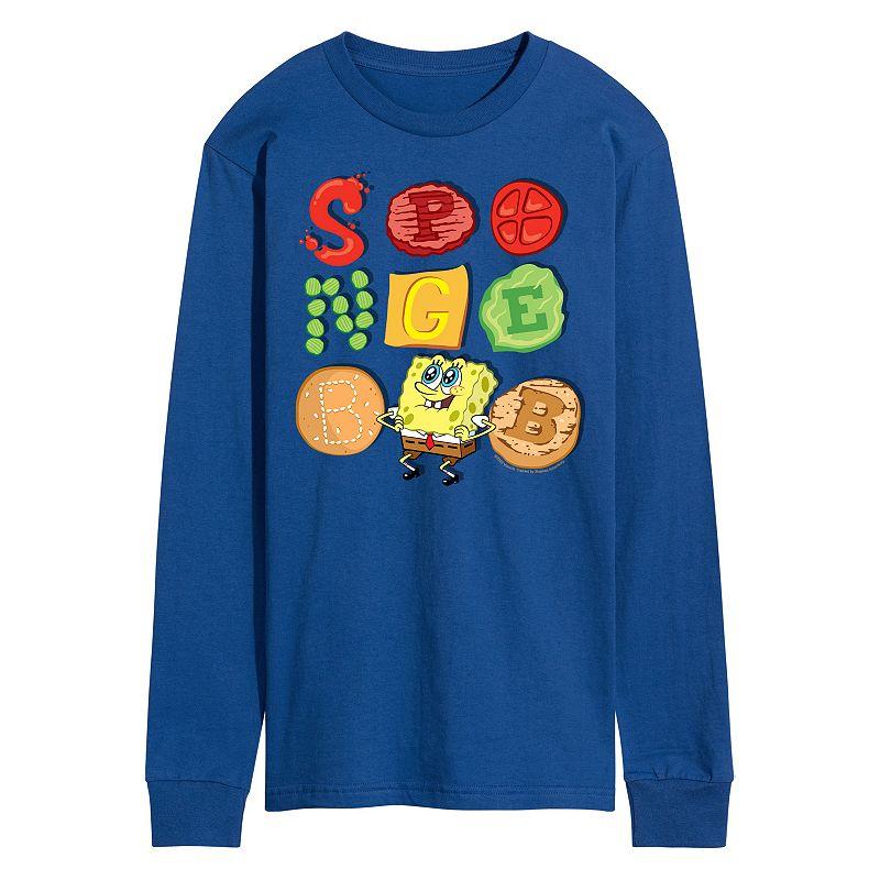 Men's SpongeBob Squarepants Patty Long Sleeve Graphic Tee,  Product Image
