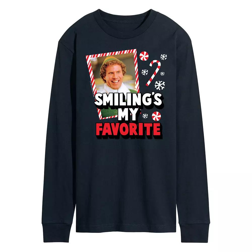 Men's Elf Smiling My Favorite Long Sleeve Tee,  Product Image