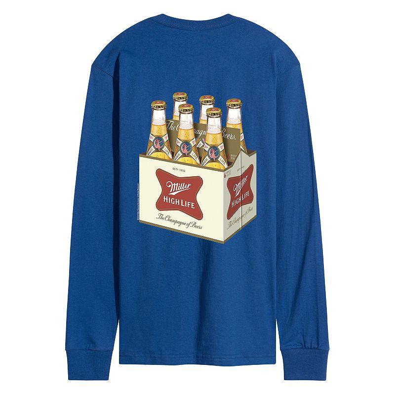 Men's Miller High Life 6 Pack Bottles Long Sleeve Graphic Tee,  Product Image