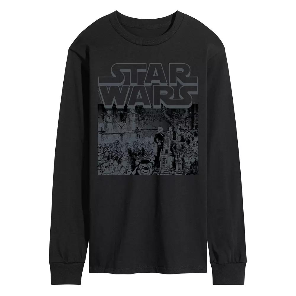 Men's Star Wars Manga Art Style Long Sleeve Graphic Tee,  Product Image