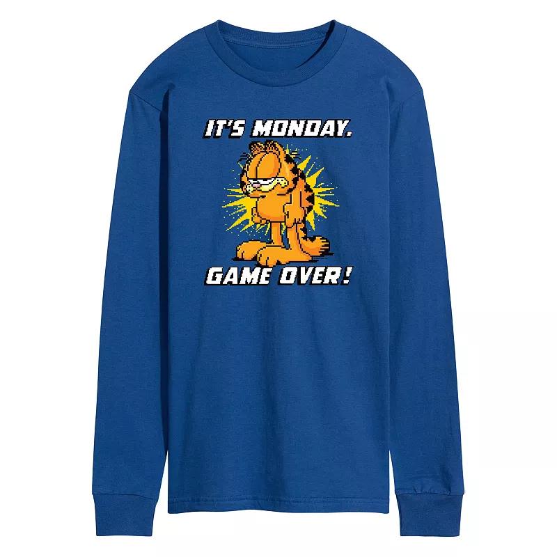 Men's Garfield It's Monday Long Sleeve Graphic Tee,  Product Image