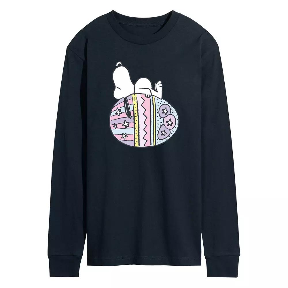Men's Peanuts Snoopy Easter Egg Long Sleeve Graphic Tee,  Product Image