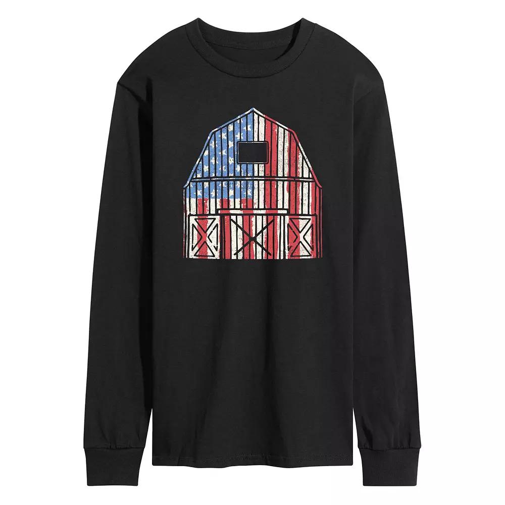 Men's USA Barn Long Sleeve Graphic Tee.,  Product Image