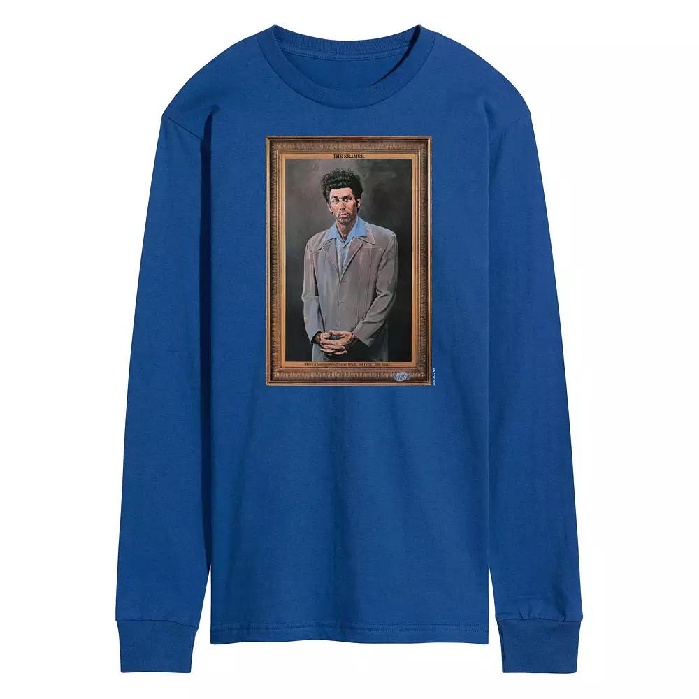 Men's Seinfeld Kramer Portrait Long Sleeve Graphic Tee,  Product Image