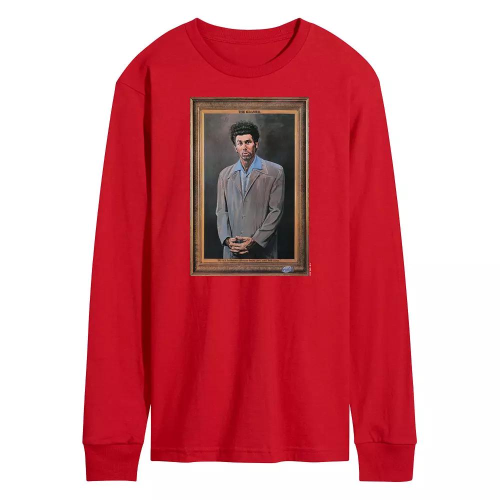 Men's Seinfeld Kramer Portrait Long Sleeve Graphic Tee,  Product Image