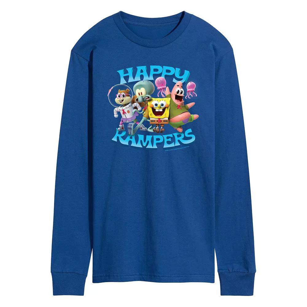 Men's SpongeBob SquarePants Happy Kampers Long Sleeve Graphic Tee,  Product Image