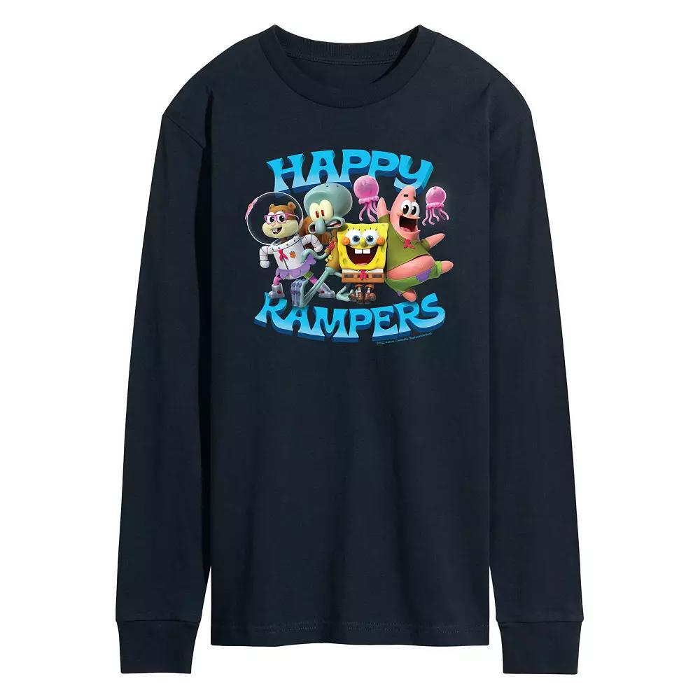 Men's SpongeBob SquarePants Happy Kampers Long Sleeve Graphic Tee,  Product Image