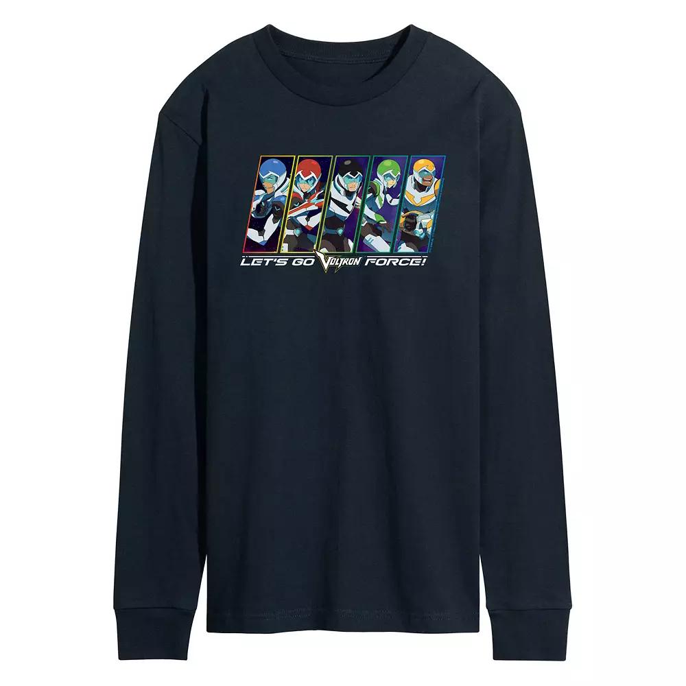 Men's Voltron Lets Go Voltron Force Long Sleeve Graphic Tee,  Product Image