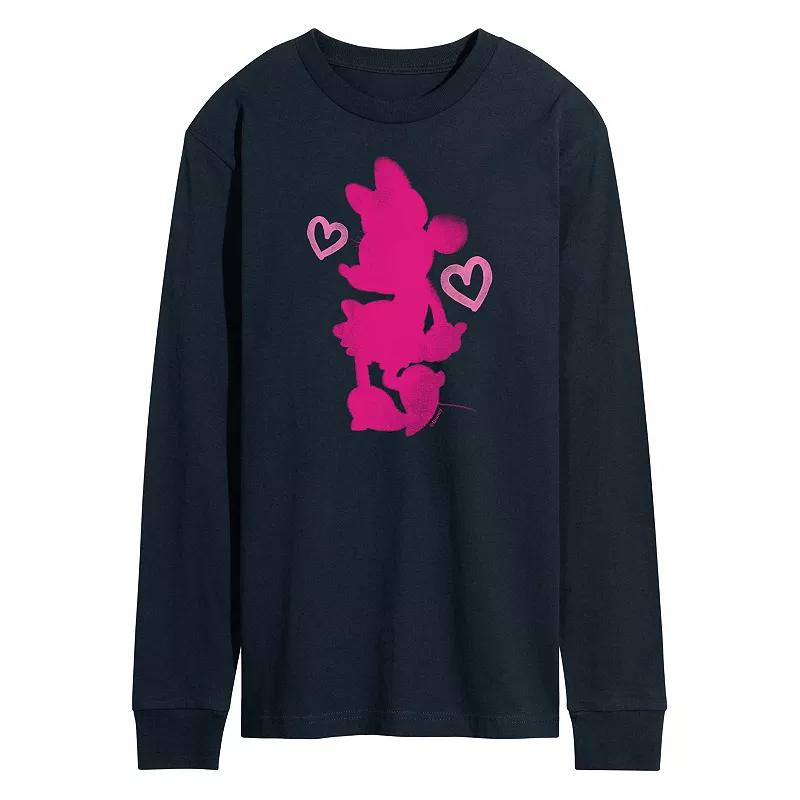 Disney's Minnie Mouse Men's Hearts Long Sleeve Tee,  Product Image