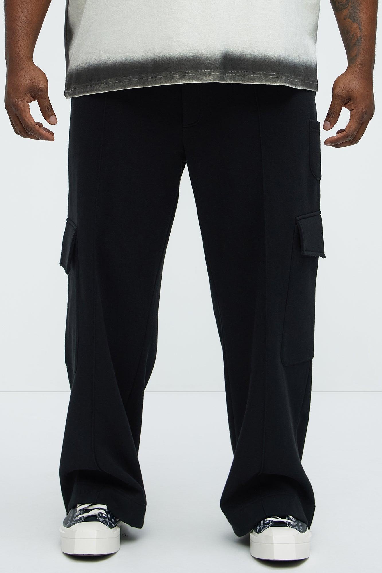 Tyson Baggy Cargo Sweatpants - Black Product Image