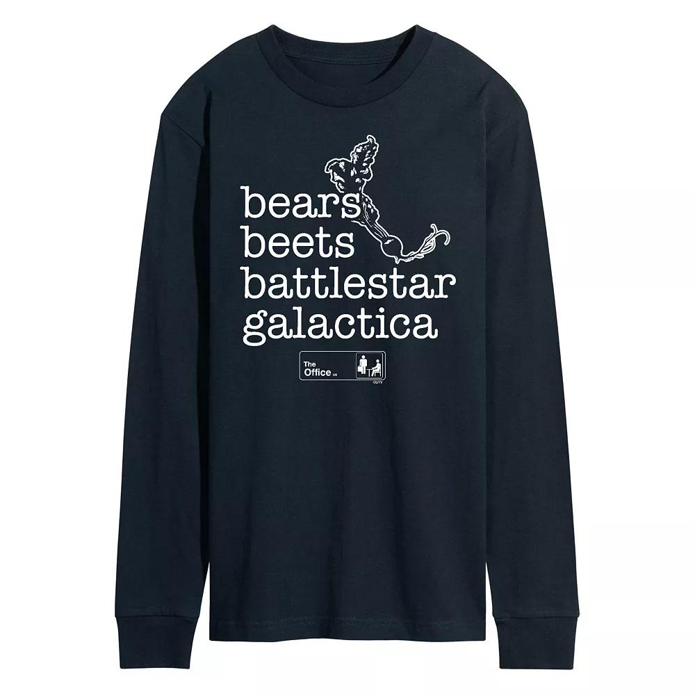 Men's The Office Bears Beets Long Sleeve Tee,  Product Image