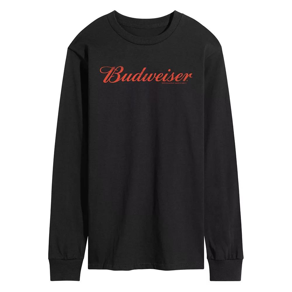 Men's Budweiser Logo Long Sleeve Graphic Tee,  Product Image