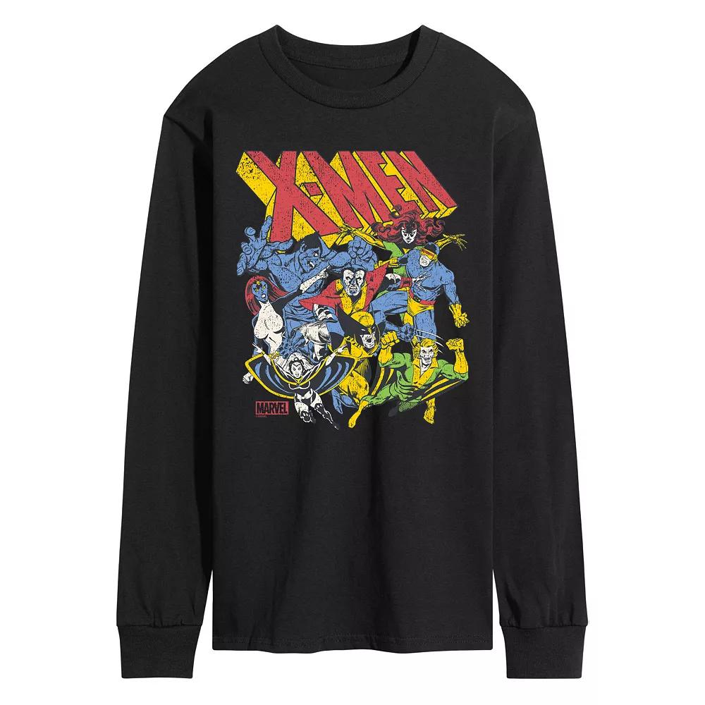 Men's Marvel X-Men Group Retro Long Sleeve Graphic Tee,  Product Image