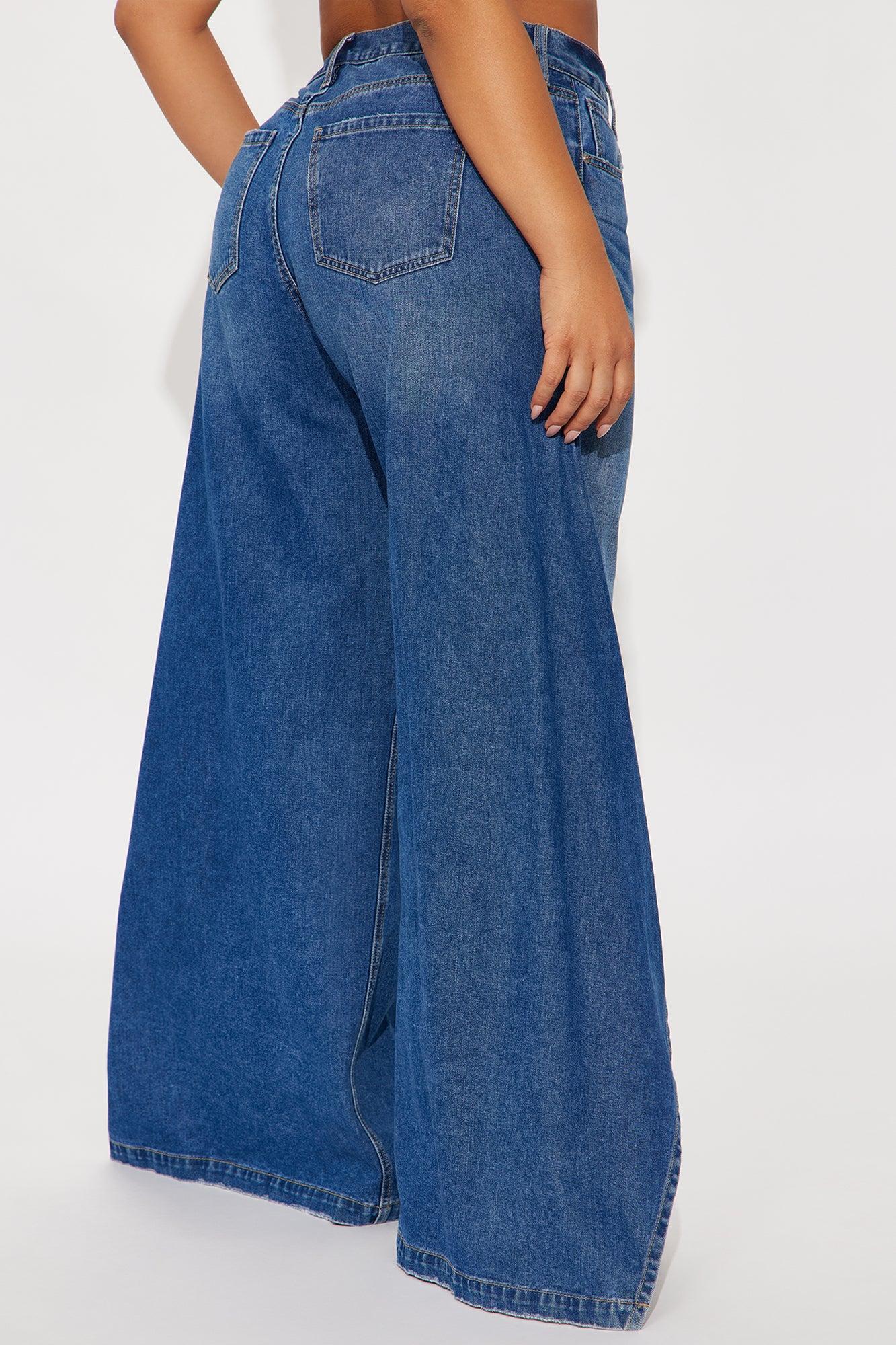 Not The Drama Wide Leg Jeans - Medium Wash Female Product Image