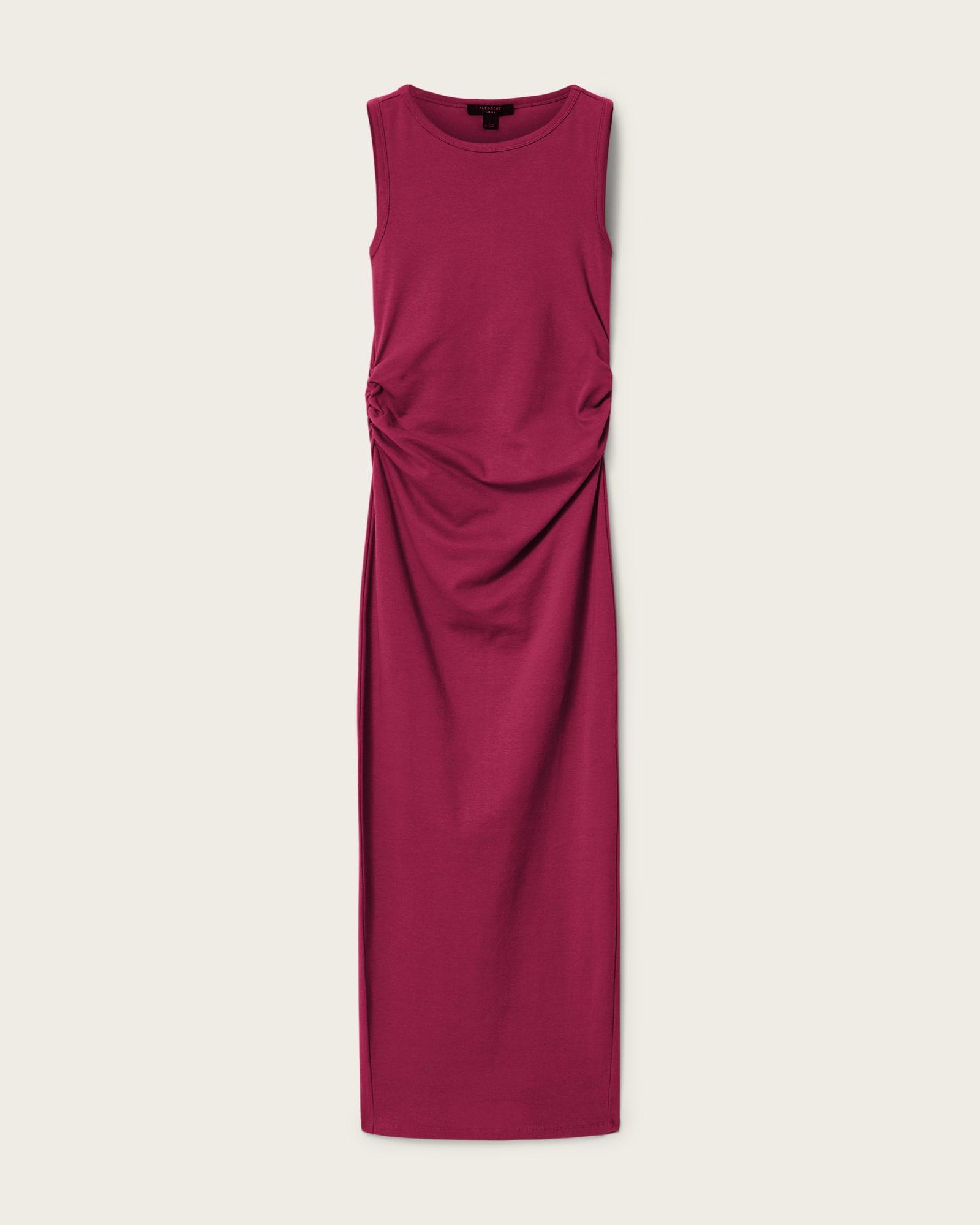 Katarina Bodycon Maxi Dress POP RASPBERRY PINK | ALLSAINTS US Product Image