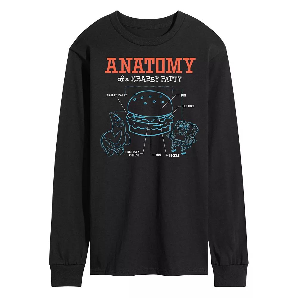 Men's Nickelodeon SpongeBob Squarepants Krabby Patty Long Sleeve,  Product Image