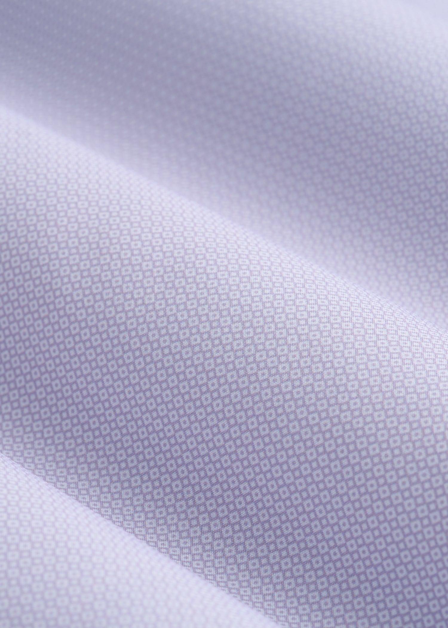 Traveler Stretch Dress Shirt for Tall Men in Light Violet Geometric Male Product Image
