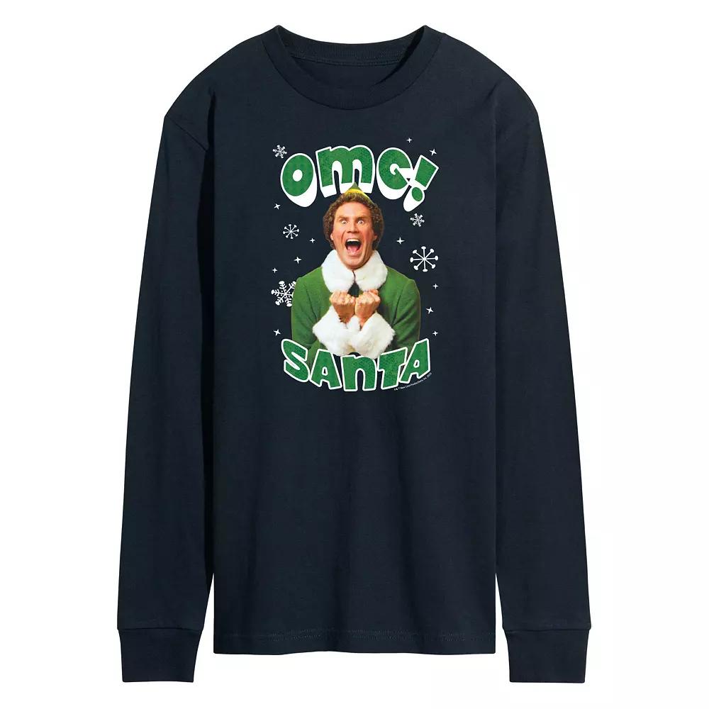 Men's Elf OMG Santa Elf Long Sleeve Tee,  Product Image