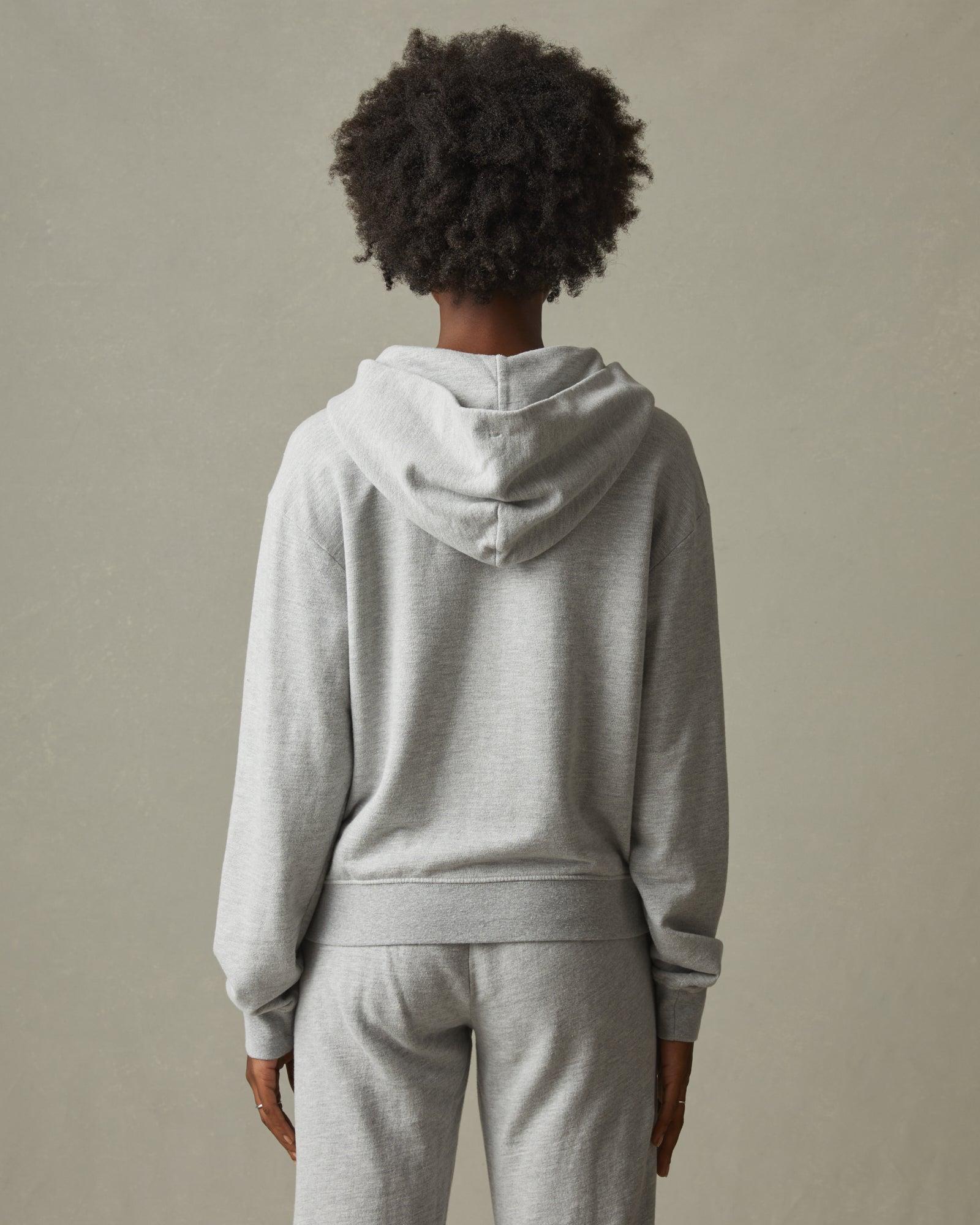 Women's French Terry Half Zip Hoodie - Ash Heather Female Product Image