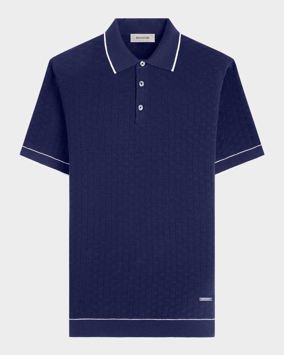 Mens Cotton-Blend Knit Polo Shirt Product Image