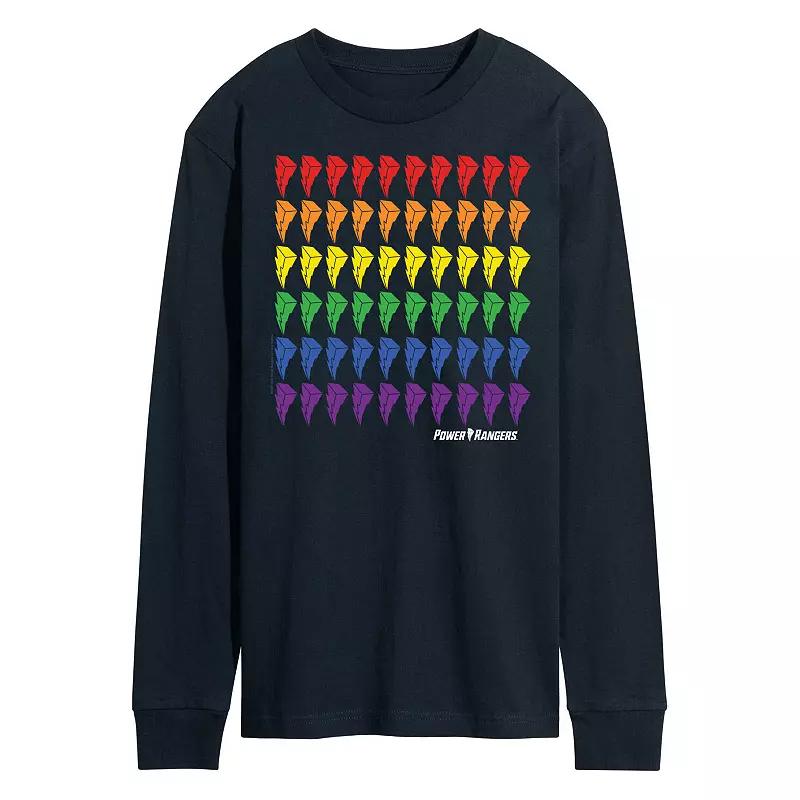 Mens Power Rangers Bolt Pride Long Sleeve Graphic Tee Product Image