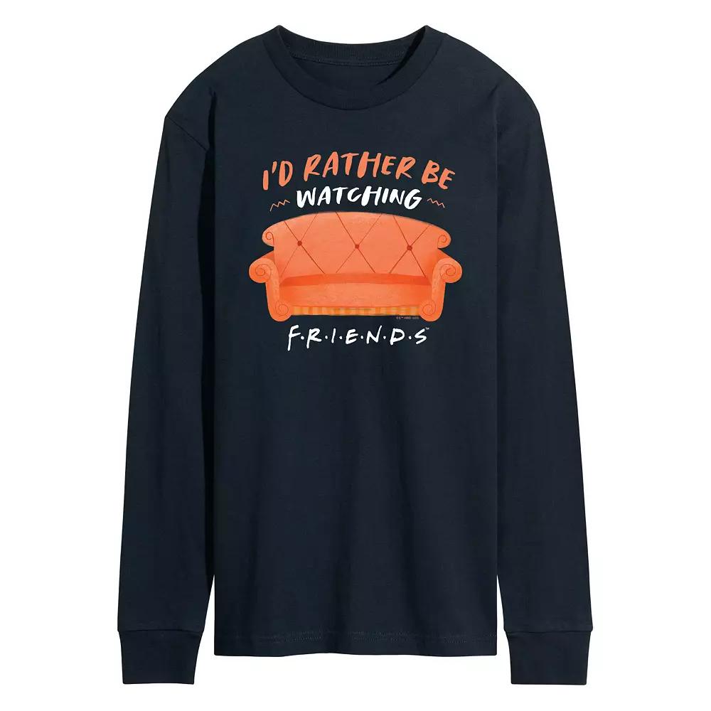 Men's Friends I'd Rather Be Watching Friends Long Sleeve Graphic Tee,  Product Image