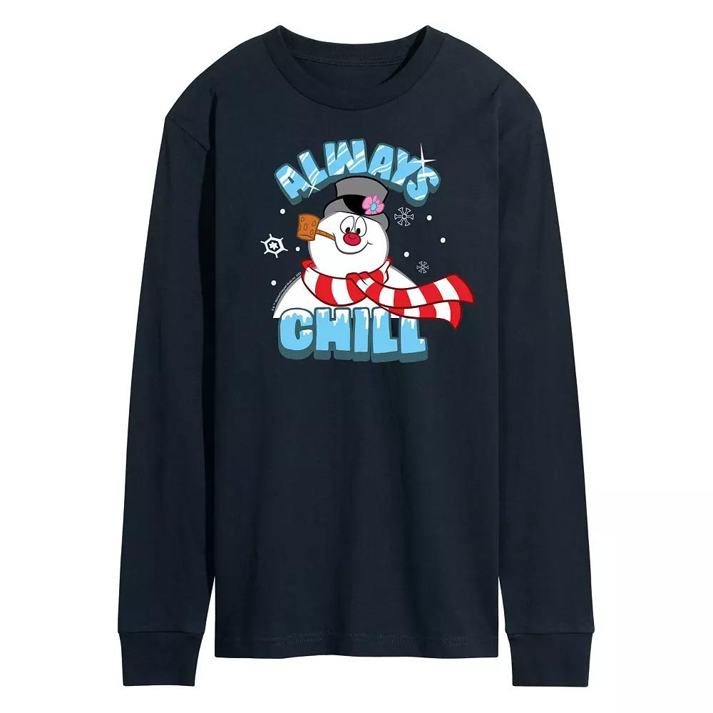 Men's Frosty The Snowman Always Chill Long Sleeve Tee,  Product Image