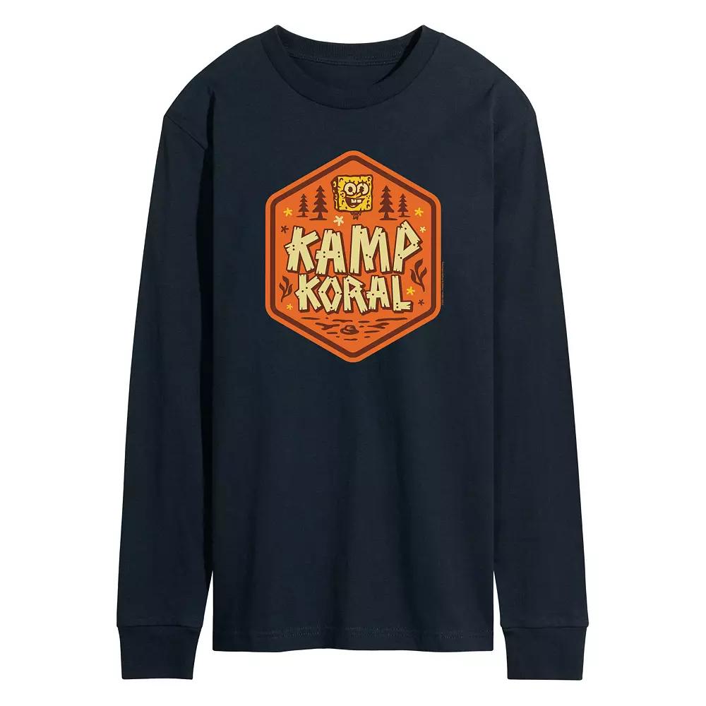 Men's SpongeBob SquarePants Kamp Koral Long Sleeve Graphic Tee,  Product Image