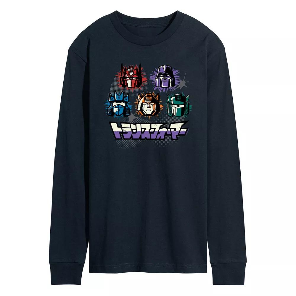 Men's Transformers Group Grid Long Sleeve Graphic Tee,  Product Image
