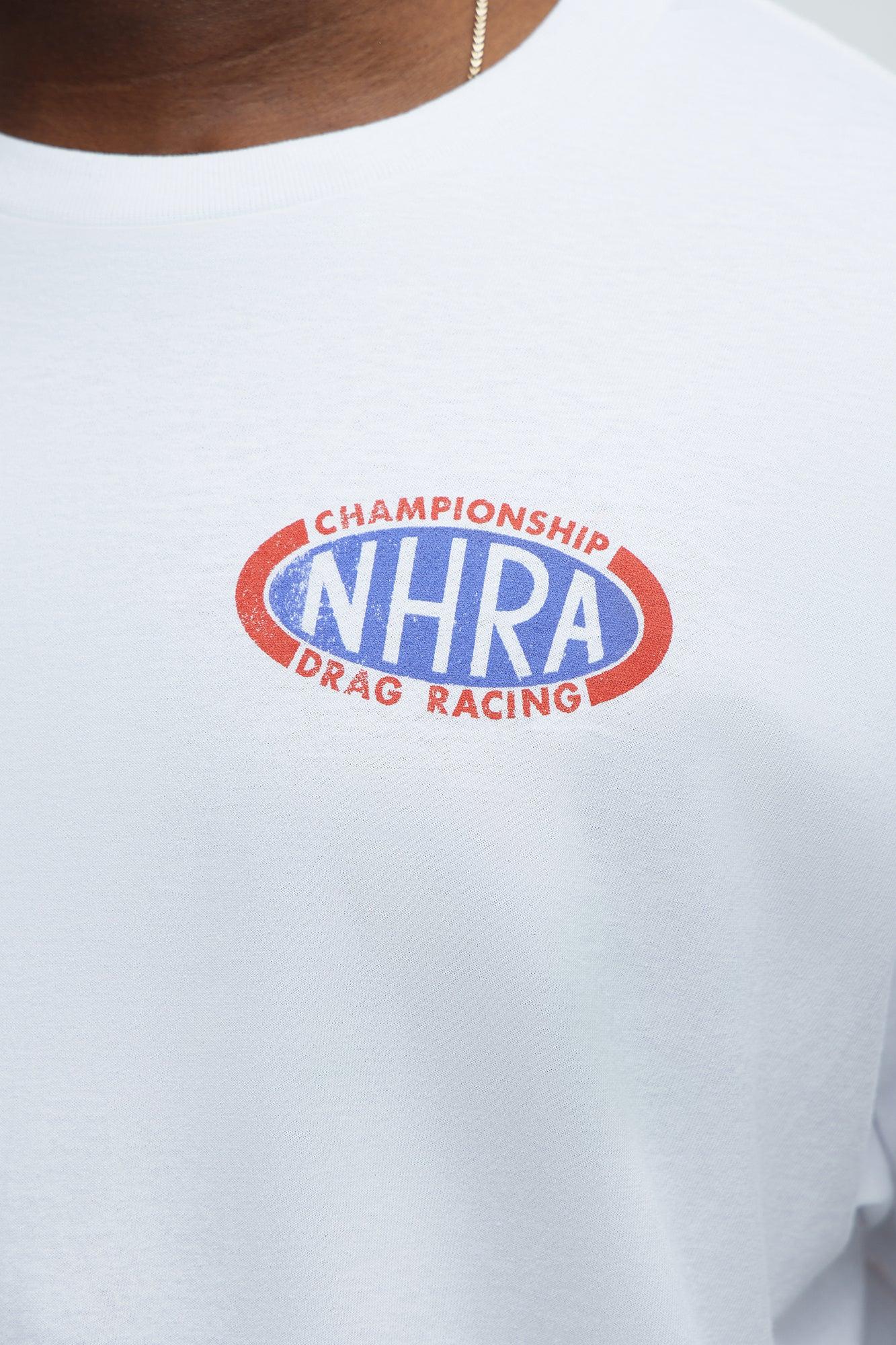 NHRA Drag Racing Short Sleeve Tee - White Male Product Image