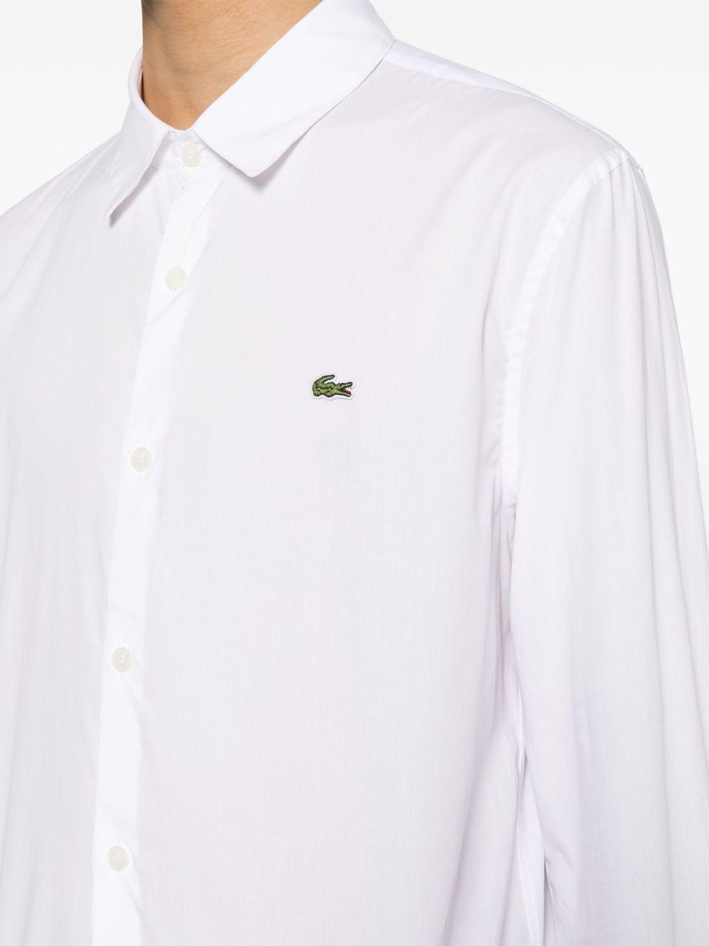 logo-embroidered poplin cotton shirt Product Image