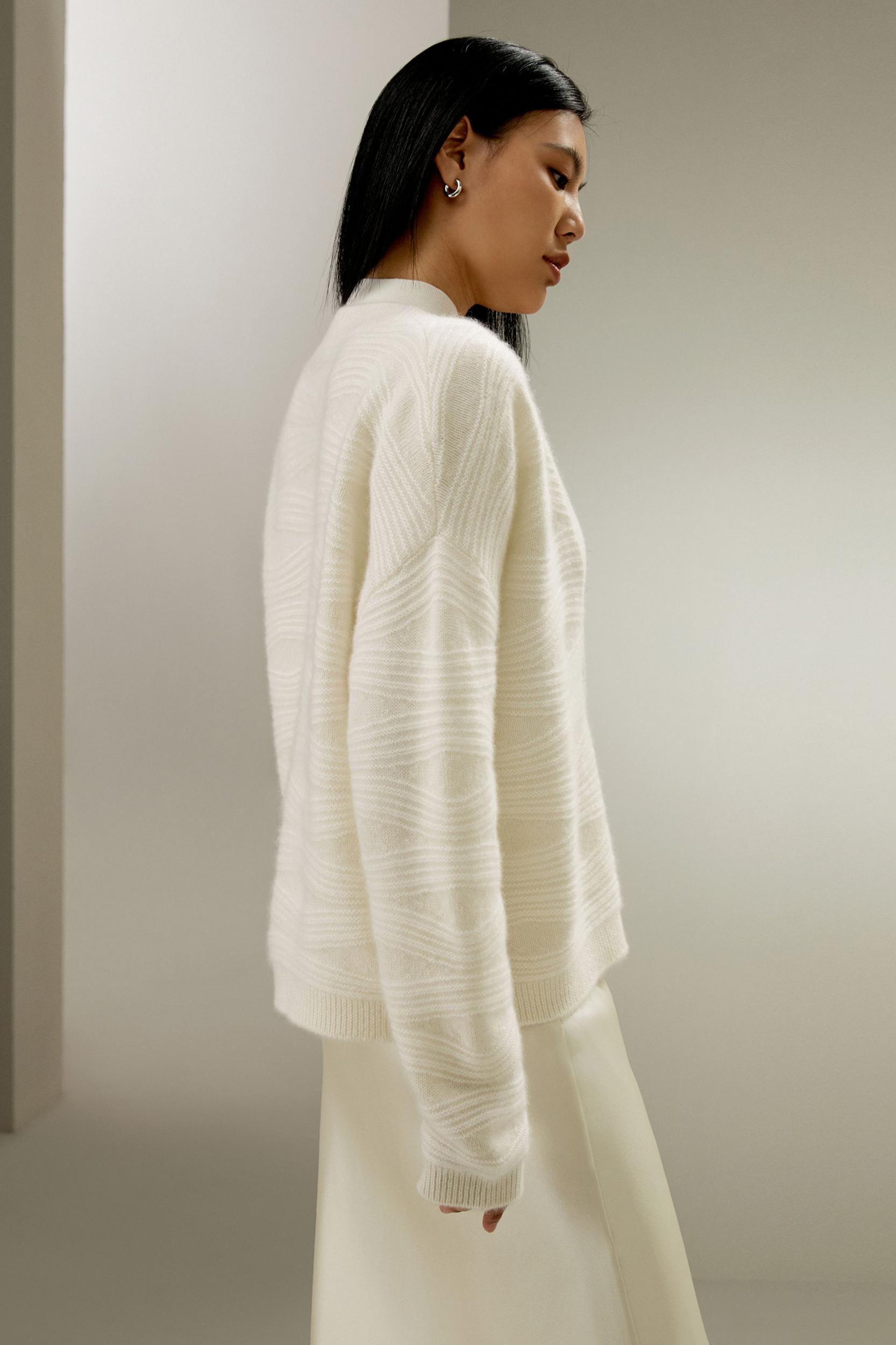 Water Ripple Cashmere Cardigan Product Image