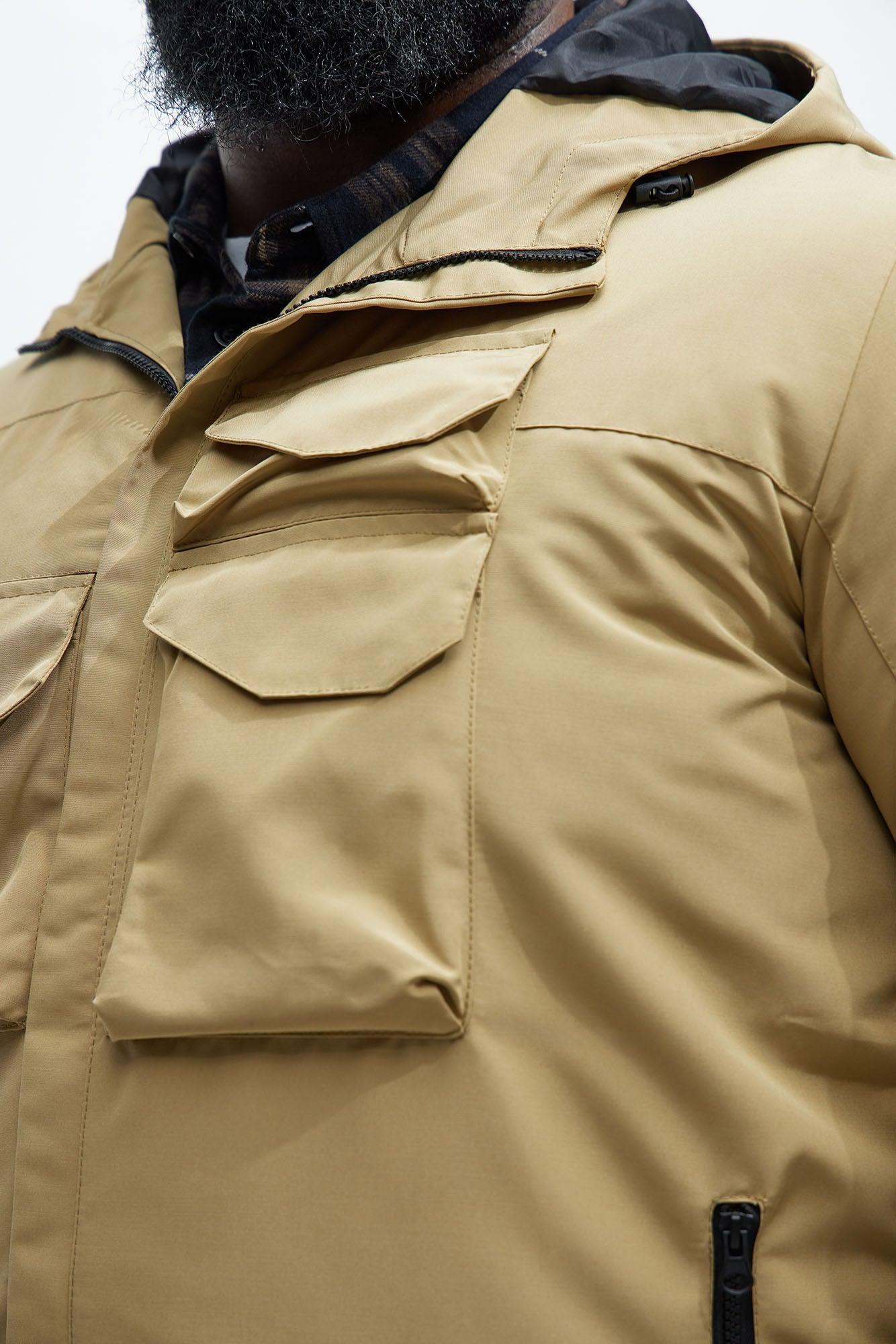 Centered 4 Pocket Anorak Jacket - Khaki Product Image