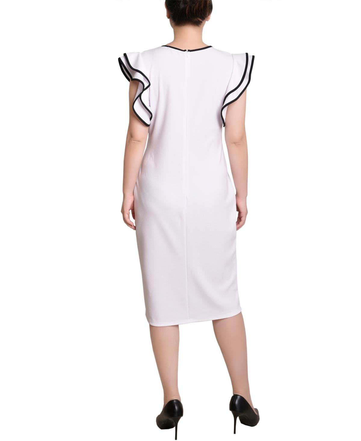 Southern Tide Kamryn brrr°® Intercoastal Stripe Print Short Sleeve Collared V-Neck Shift Dress Product Image