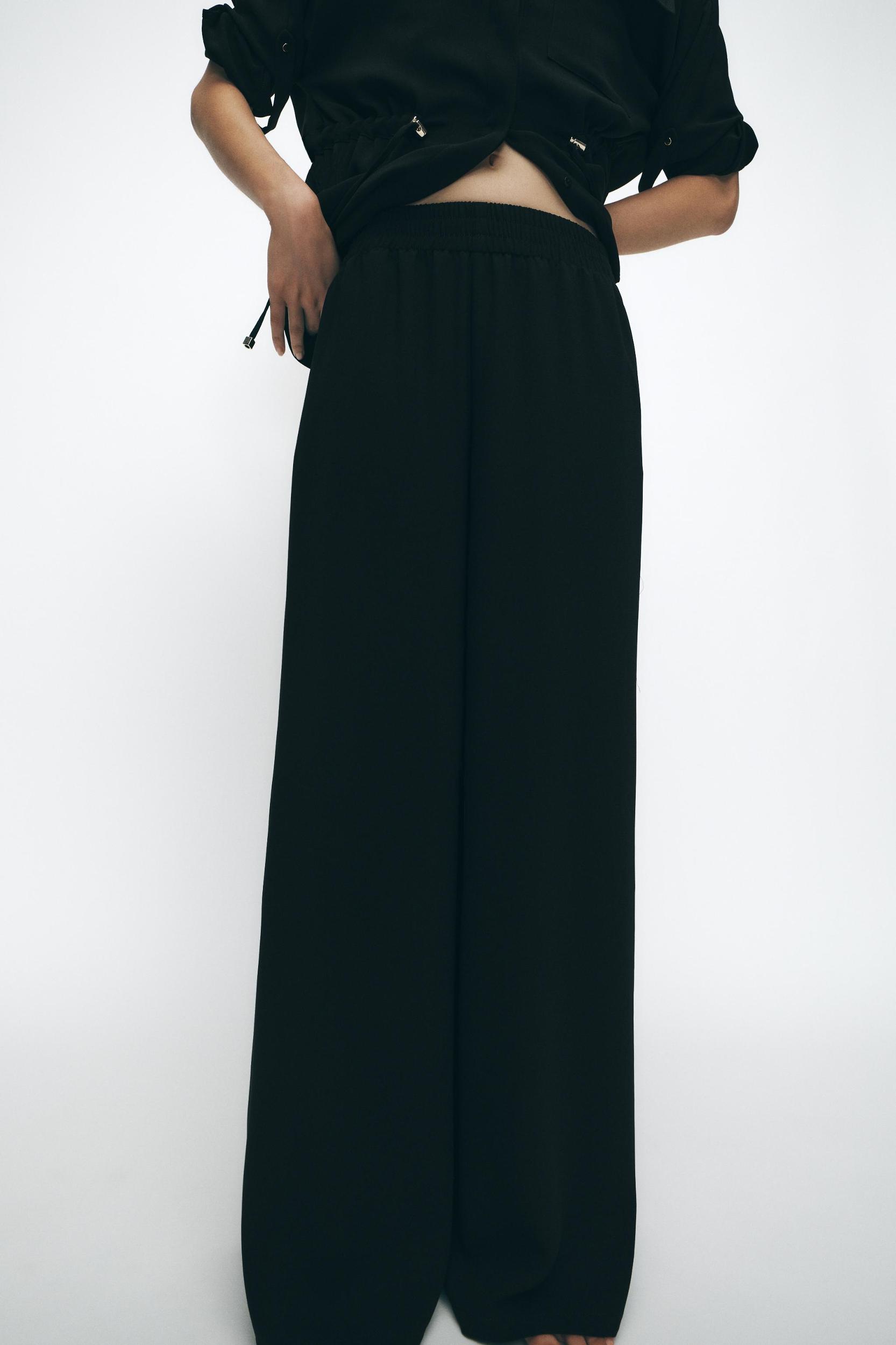 CREPE WIDE LEG PANTS Product Image