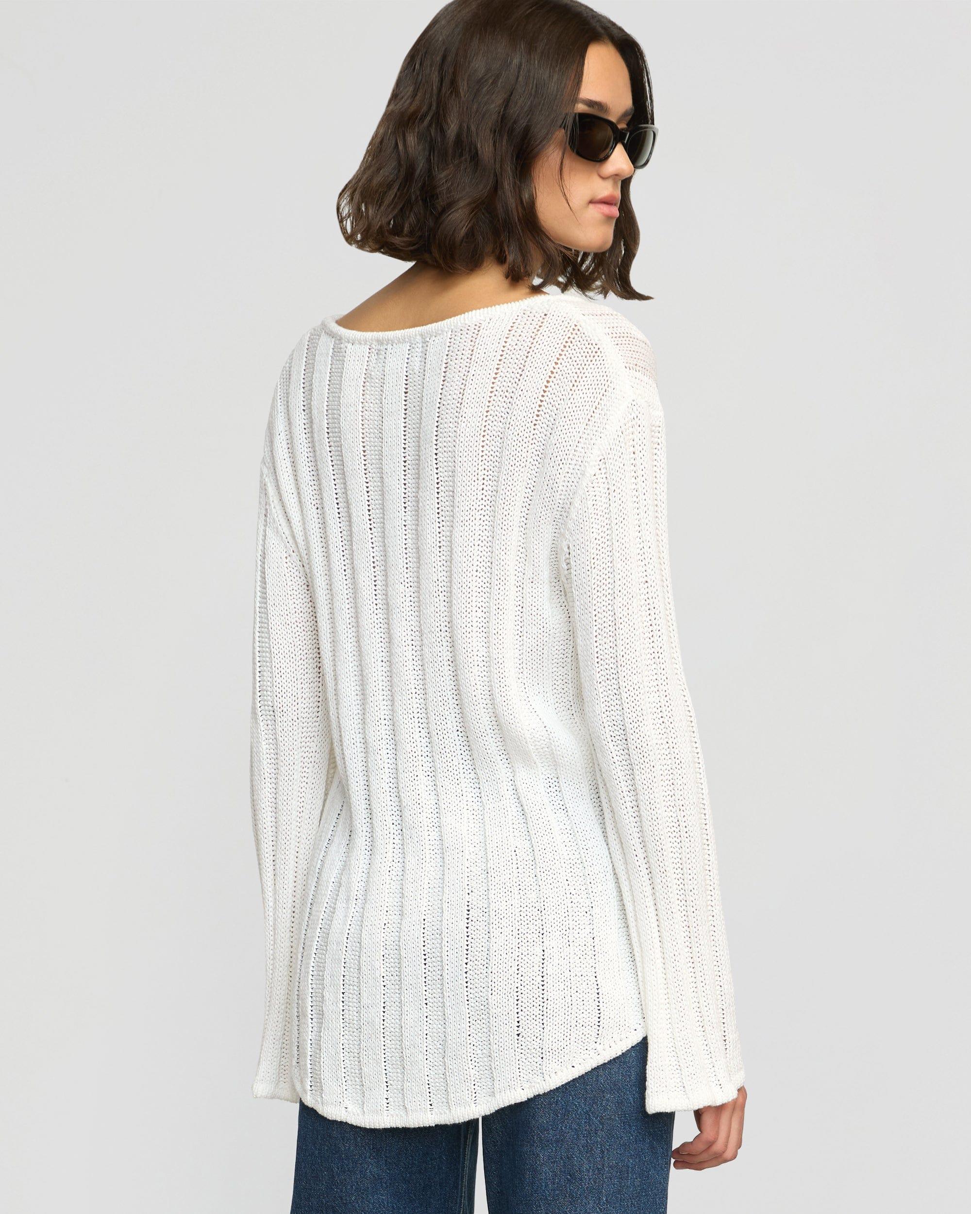 Leah Ribbed Scoop-Neck Sweater Product Image