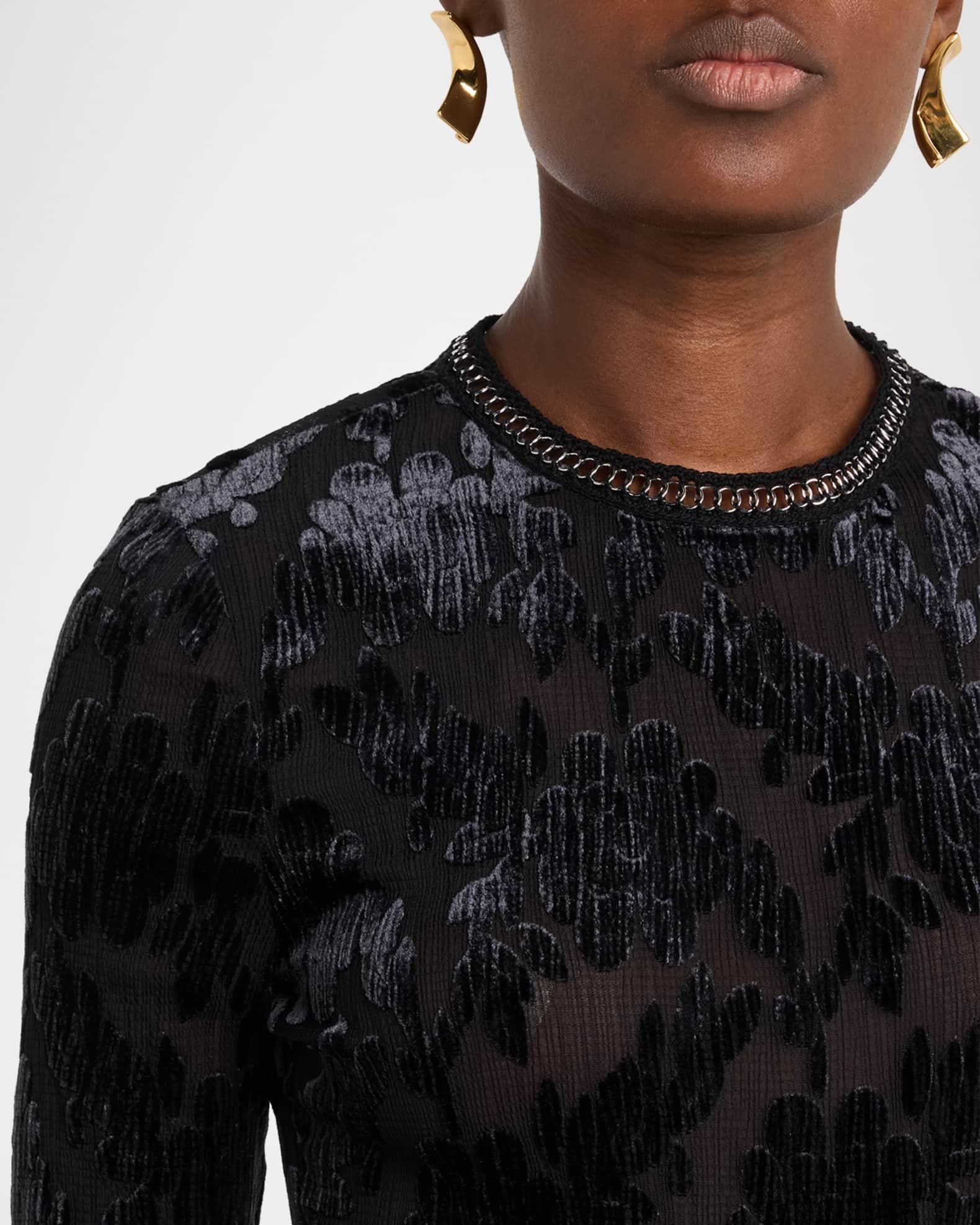 Regine Long-Sleeve Burnout Top Product Image