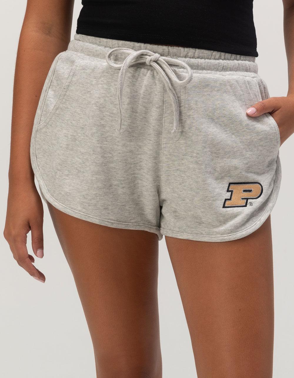 HYPE AND VICE Purdue University Womens Shorts - HEATHER GRAY Product Image