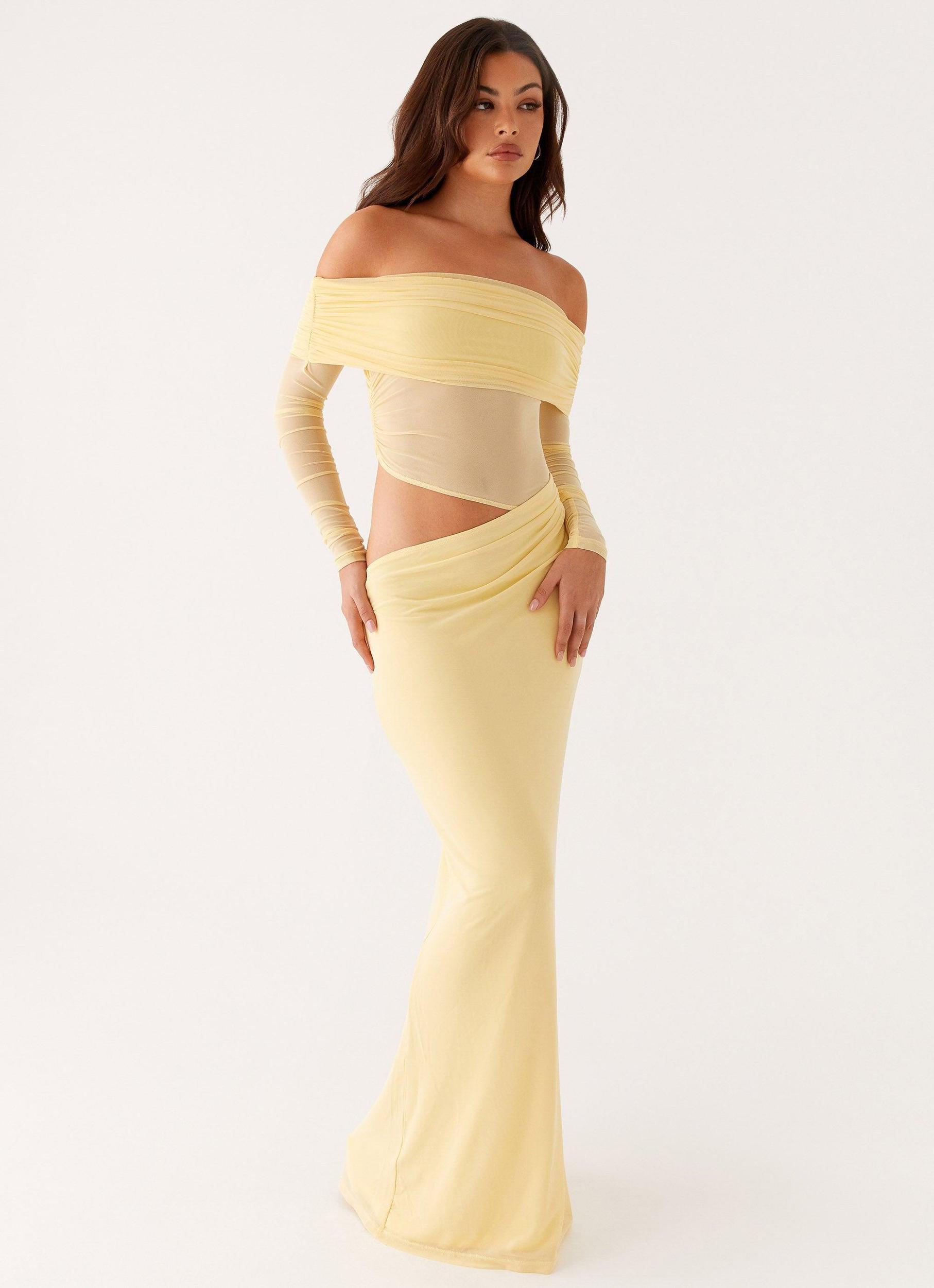Emery Maxi Dress - Yellow Product Image